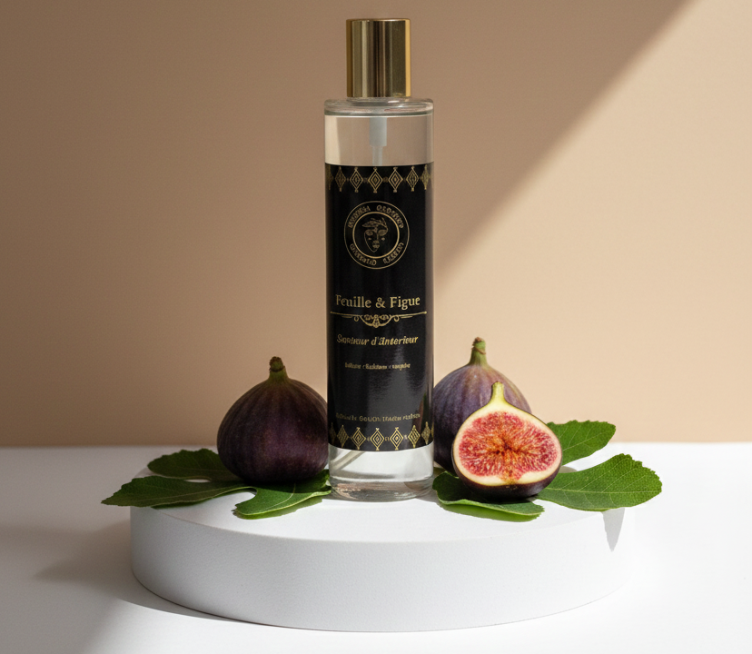feuille & figue : verte • gourmande • sereine | 100 ml Feuille & Figue - Spray Parfum d'Intérieur Naturel à la Figue - 100ml